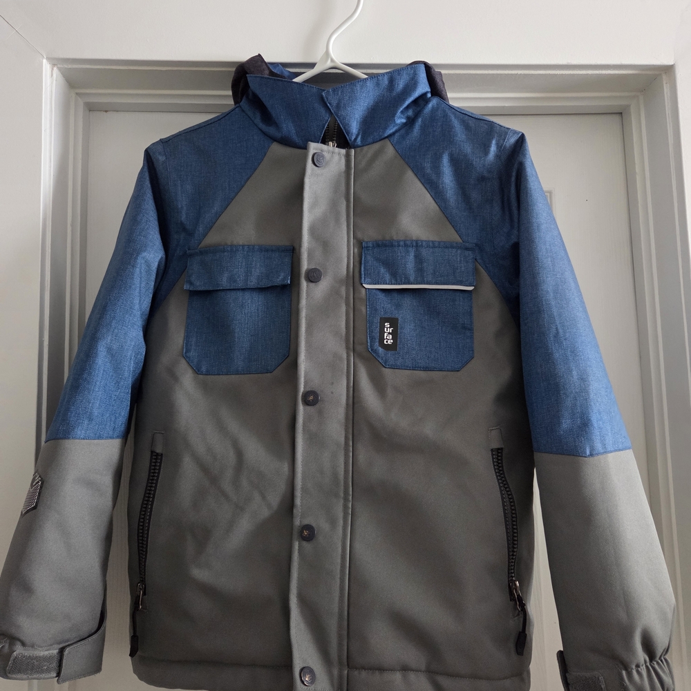 Boys Surface Blue and Gray Performance Jacket